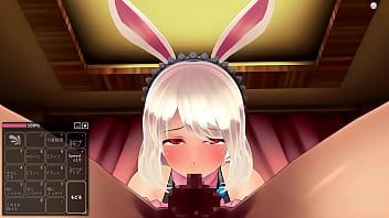 Abspielen Busty Bunny bekommt Spermabad mit Blowjob.