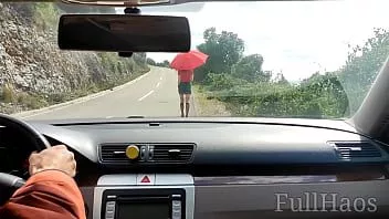 play जोखिम भरा सार्वजनिक भाड़ में जाओ के साथ एक रूसी छात्र में के कार